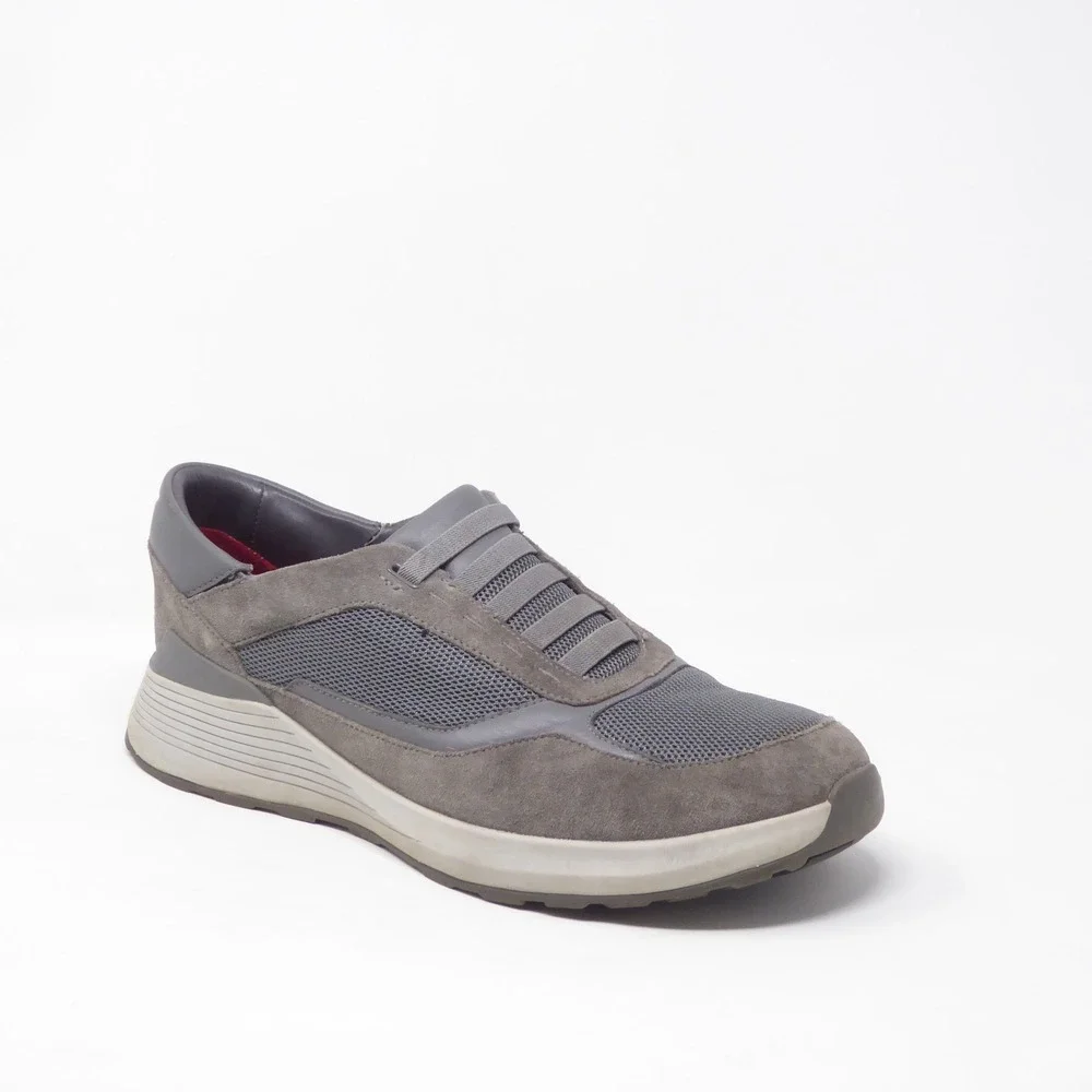 Kizik Mens Cupertino Sneakers Gray Suede Mesh Slip On Hands Free Size 11M